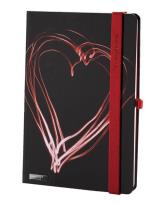 Opakowanie Notes A6 Night Light czarny/czerwony linia