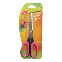 Opakowanie Nożyczki szkolne z miękkimi rączkami różowe 15cm