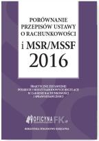 Okładka książki Porównanie przepisów ustawy o rachunkowości i MSR/MSSF 2016