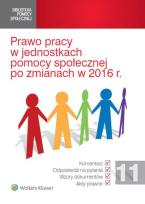 Okładka książki Prawo pracy w jednostkach pomocy społecznej 2016