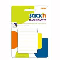 Opakowanie Przekładki samoprzylepne 70x70mm linie żółte 50 kartek