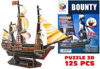Opakowanie Puzzle 3D Kreatywne Duży Statek Bounty 125pcs