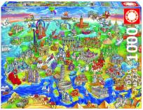 Opakowanie Puzzle Europejski świat 1000