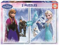 Opakowanie Puzzle Kraina lodu 2 x 500