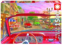 Opakowanie Puzzle Paryż zza szyby samochodu 1500