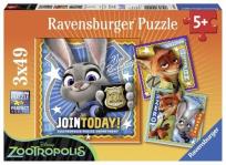 Opakowanie Puzzle Zootopia 3x49