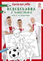 Okładka książki PZPN. Piłka nożna. Mecz na podwórku. Kolorowanka z naklejkami