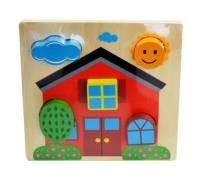 Opakowanie Układanka drewniana Domek