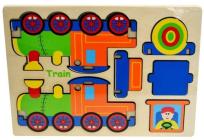 Opakowanie Układanka drewniana Pociąg