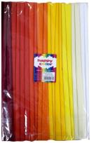 Opakowanie Bibuła marszczona 25x200cm mix kol ciepłe 10 rolek