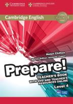 Okładka książki Cambridge English Prepare! 4 Teacher's Book + DVD and Teacher's Resources Online
