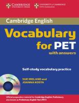 Okładka książki Cambridge Vocabulary for PET Student Book with answers