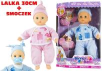 Opakowanie Duża płacząca lalka bobas w ubranku + smoczek