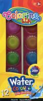 Opakowanie Farba akwarelowa Colorino Kids duża pastylka 12 kolorów