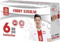 Opakowanie Farby szkolnePZPN  6 kolorów x 20 ml