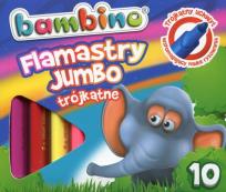 Opakowanie Flamastry trójkątne Jumbo BAMBINO 10 kolorów