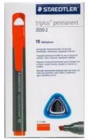 Opakowanie Marker permanentny Triplus 3550 czerwony (10szt)