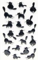 Opakowanie Naklejki 3D Czarne Koty MAILDOR