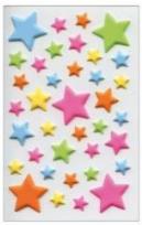 Opakowanie Naklejki gwiazdki kolorowe