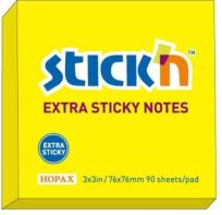 Opakowanie Notes samoprzypelny extra sticky 76x76mm żółty neon 90 kartek 12 sztuk