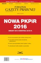 Okładka książki Nowa PKPIR 2016
