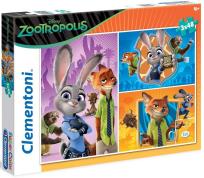Opakowanie Puzzle 3x48 Zootropolis