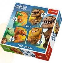 Opakowanie Puzzle 4w1 Dobry dinozaur TREFL