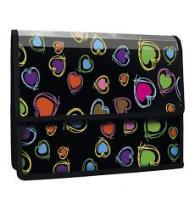 Opakowanie Teczka z klapką na rzepy A4 PP z nadrukiem Hearts