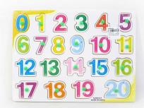 Opakowanie Układanka drewniana cyferki z pinezkami 30 x 22,5