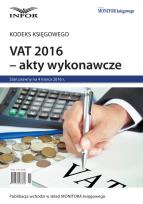 Okładka książki VAT 2016- akty wykonawcze