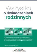 Okładka książki Wszystko o świadczeniach rodzinnych