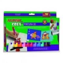 Opakowanie Farby Crea+ 3D 12 kolorów ALPINO