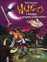 Okładka książki HUGO i mapa z wyspy potworów