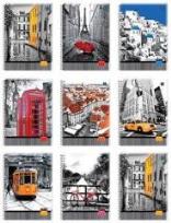 Opakowanie Kołozeszyt A4/80K kratka UV Black&White (5szt)