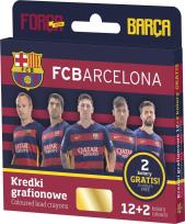 Opakowanie Kredki grafitowe 12+2 kolory FC Barcelona ASTRA