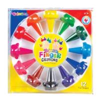 Opakowanie Kredki świecowe Colorino Zwierzątka na palec 12 kolorów