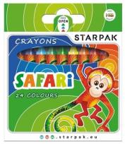 Opakowanie Kredki woskowe 24 kolory Safari