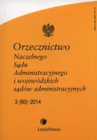 Opakowanie Orzecznictwo Naczelnego Sądu Administracyjnego i wojewódzkich sądów administracyjnych 3/2014