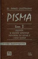 Okładka książki Pisma Tom 3 Eremia w służbie Kościoła Memoriał do Leona X i inne dzieła