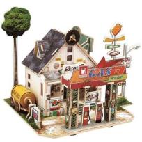 Opakowanie Puzzle 3D Drewniana stacja paliw