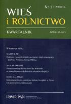 Opakowanie Wieś i rolnictwo 2016/1 Kwartalnik