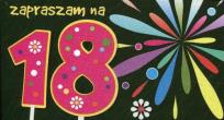 Opakowanie Zaproszenia urodzinowe 18-tka Fajerwerki 5 sztuk
