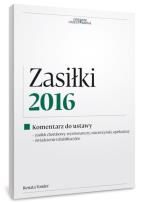 Okładka książki Zasiłki 2016
