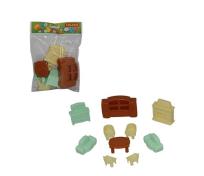 Opakowanie Zestaw mebli do lalek Nr3 10 elementów w siatce