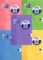 Opakowanie Zeszyt A5 Oxford Fluo w kratkę 16 kartek 10 sztuk mix