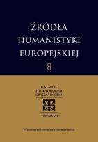 Okładka książki Źródła humanistyki europejskiej Tom 8