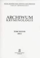 Opakowanie Archiwum kryminologii Tom XXXVII 2015