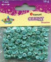 Opakowanie Cekiny 7mm 10g pasy C07/M12 biało-turkusowe