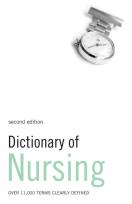Opakowanie Dictionary of Nursing. Słownik z dziedziny pielęgniarstwa