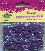 Opakowanie Dodatek dekoracyjny cekiny okrągłe 7mm/14g tęczowy kolor  (C